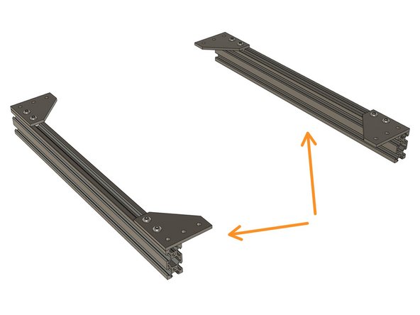 Take the other 370mm long extrusion (longest one remaining).