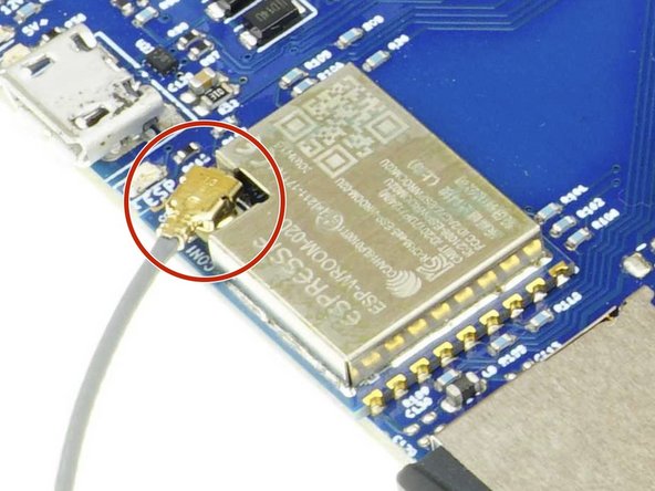 If your antenna was not yet connected to the Duet 3 Mini 5+: