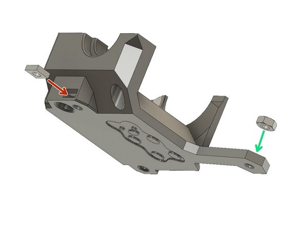 Insert one M3 square nut