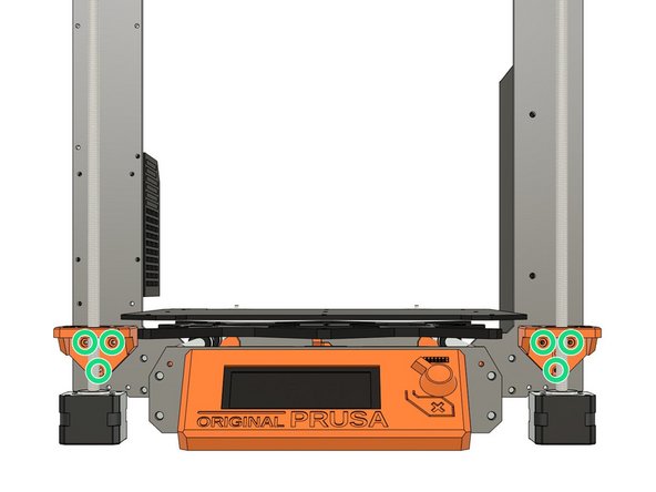 Unscrew the 6x Z motor mount screws. Lift the frame a little bit if you can't access them.