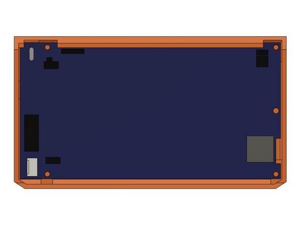 Place the PanelDue into cover_paneldue_5in, facing down on the table.