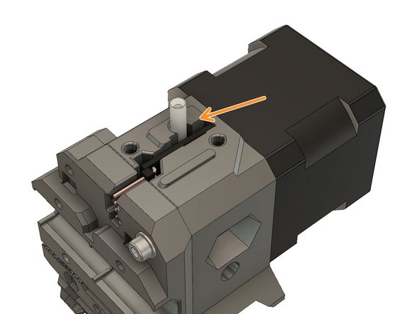 Insert the small PTFE tube in the extruder_body