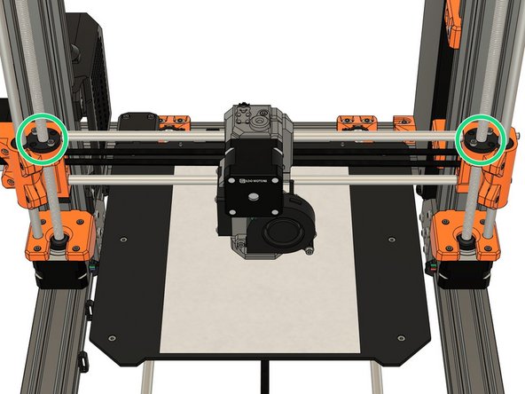 Loosen the screws which secure the trapezoidal nuts. This is to ensure that the Trapezoidal nuts 'self-centre' on the lead screws.