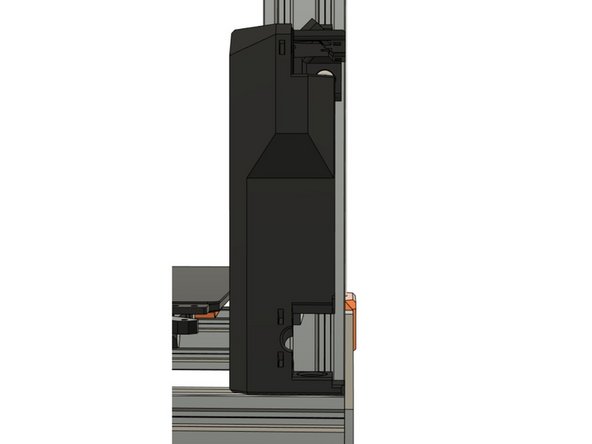 Tighten the case parallel to the Z extrusion.