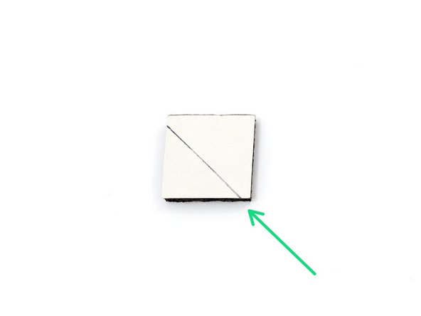 In order to remove the feet easily for maintenance, we are going to keep a non-sticky part.