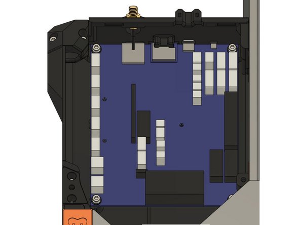 Then secure the lid to the case with 2x M3x10mm screws.