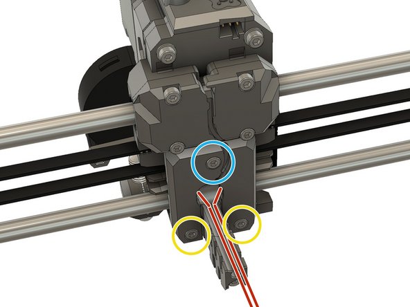 Secure the bottom of the x_carriage_back  with one M3x18 screw,