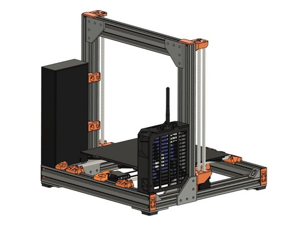 Re-attach the end caps on both the left Z extrusions and the extrusion on the back of the XY-frame.