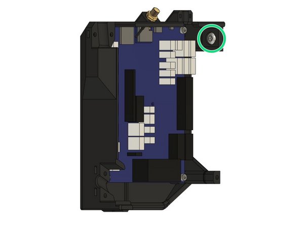Insert a M5x8mm screw into the pocket on the top of the case.