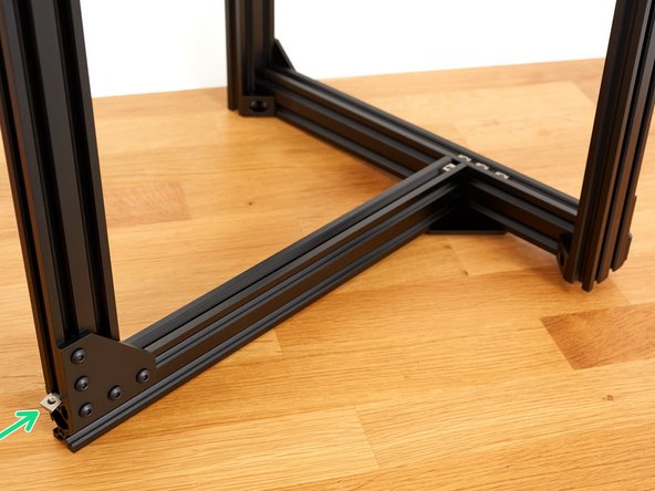 Slide 2x t-nuts in the extrusion, as shown.