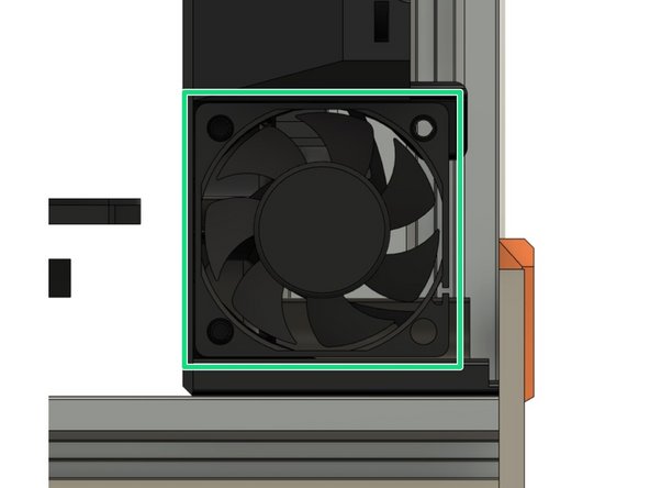 Insert the Noctua 5V fan that came with your stock MK3.