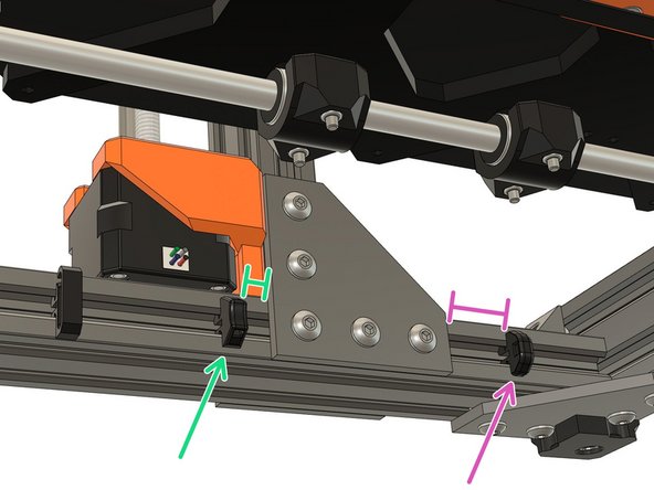 Install 1x cable_clip_vertical under the left Z motor at 10mm from the joining plate.