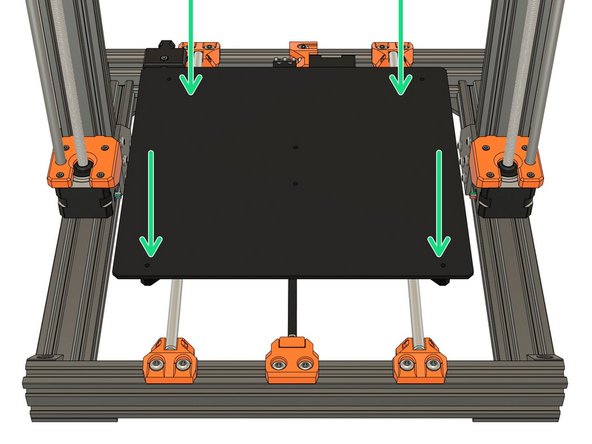 Place the heated bed on the Y carriage.