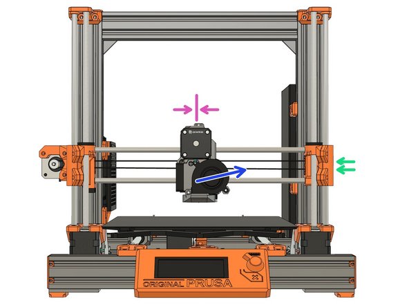 Move the extruder to the middle of the X axis.
