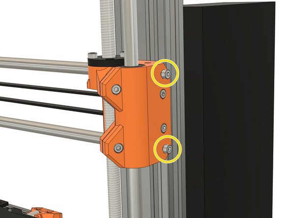 The 1st image shows what happens to the X ends when you tension the X axis belt. We want to have the X ends as parallel as possible to the frame  (or it will affect the X belt motion).