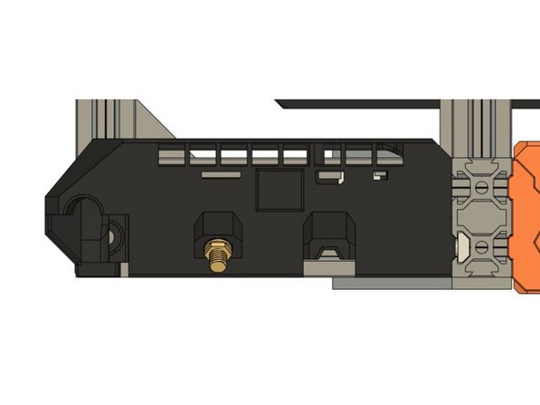 Slide the T-nut into the outside slot on the backside of the left Z extrusion.