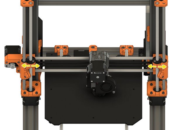 Slightly unscrew the trapezoidal nuts.