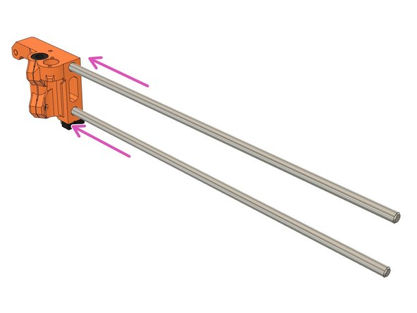 Check the holes for the smooth rods in the x_end_motor part and ensure that they are clean and free from obstructions.
