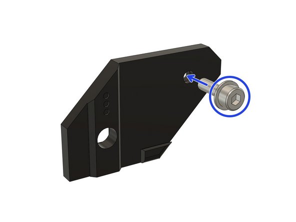 Take the rambo_base_lower_mount and insert an M3x10 scew with a washer through the smallest hole.