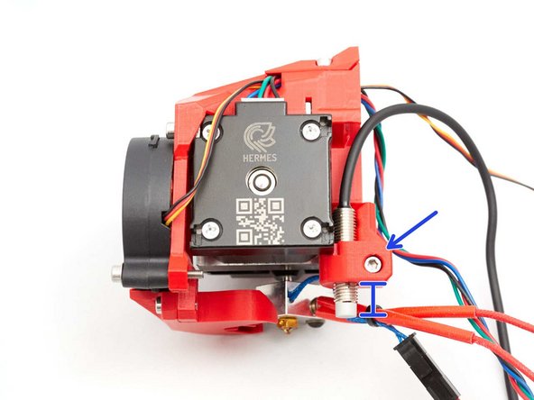 Secure the Pinda on the pinda_mount with an M3x10 screw. The PINDA should be out in the bottom by approx. 10mm