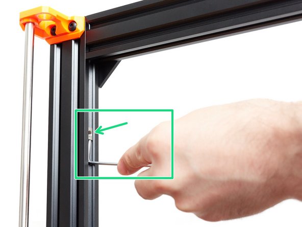 If you can't achieve this trick, simply rotate the frame to its left side. Be careful with the extruder as it will slide down.