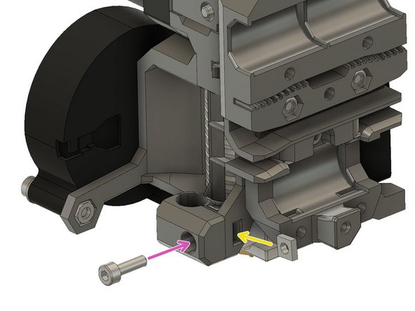 Place a square nut in the extruder_body for the pinda_mount.