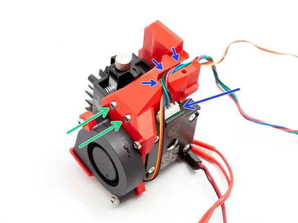 Assemble body_back with two M3x8 screws. Make sure to not pinch any wires