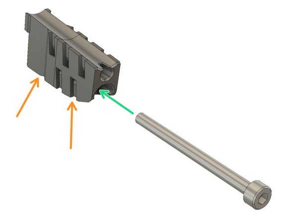 Hold cable_guide_back_a and cable_guide_back_b together