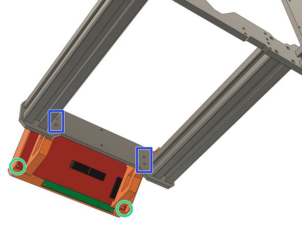Dismount the LCD screen from the printer by removing the four M3 screws from the front plate.