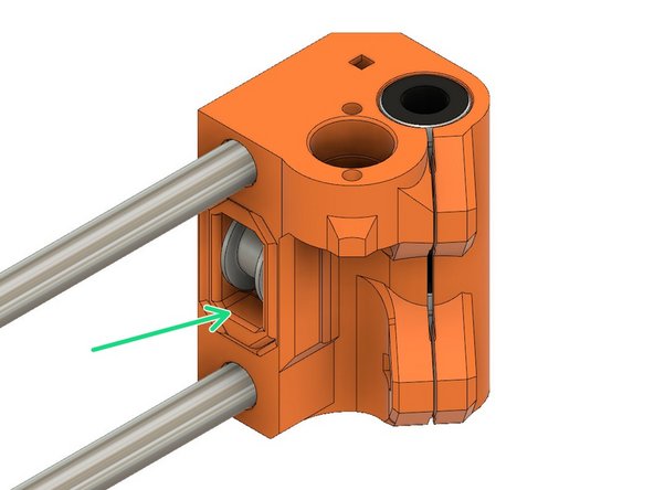Insert the x_end_idler_tensioner in the x_end_idler.