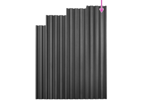 Take one of two longest extrusions. It is 370mm long.