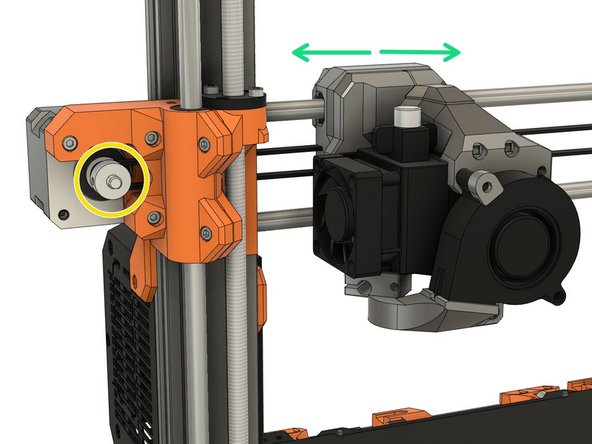 Grip the X motor shaft with pliers to prevent it moving (grab the flat side of the shaft).