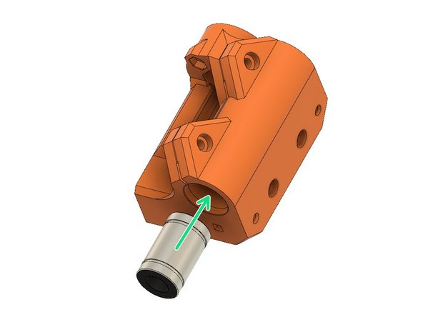 Insert that LM8UU linear bearing into the x_end_idler until it hits the internal stop.