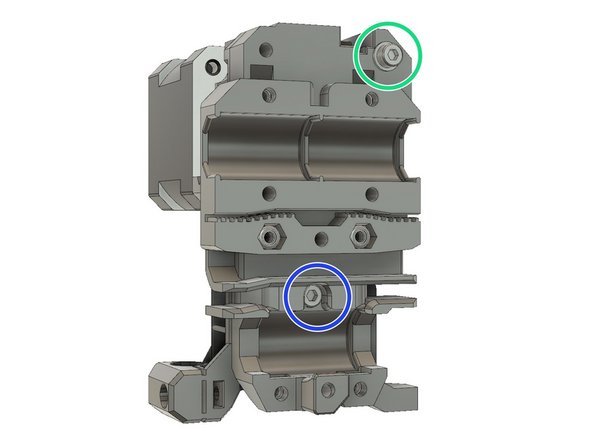 Use a M3x10 screw to attach the extruder_body to the x_carriage.