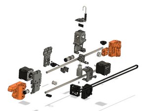 Extruder And X Axis 0.6.0-a Assembly