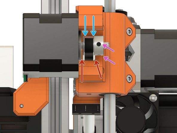 Tighten the belt until the belt start to be straight. Don't tighten too much, you should still be able to pinch the belt with very low force.