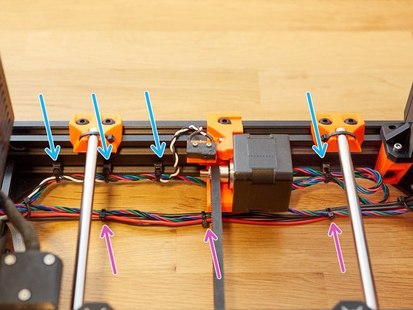 Do not over-tighten the zip ties as you might damage the wires.