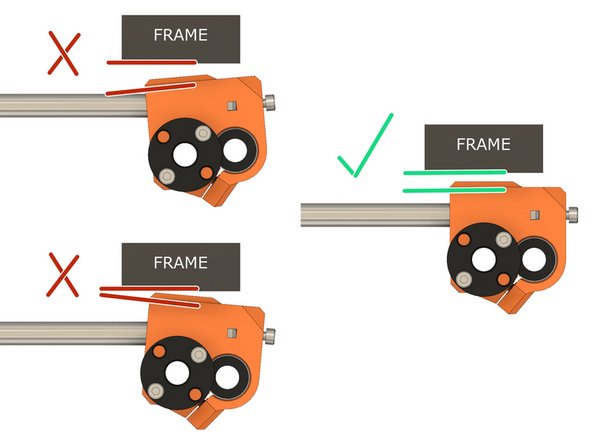 Not all X axis have the exact same length because of tolerances. This step will adjust the X end idler to your X axis length.
