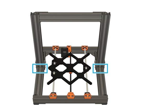 Make sure this section is clean of dust, it will be used as reference for the z_motor_mounts.