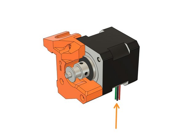 Place the Y motor on the y_motor_mount as shown in the first image. The cables must be orientated downward.