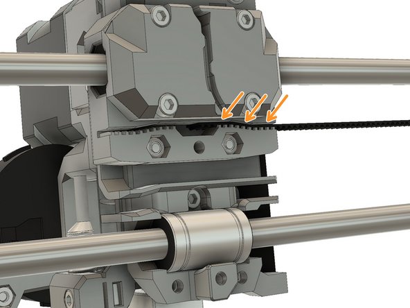 Slide one end of the 2GT drive belt into the right side of the x_carriage.