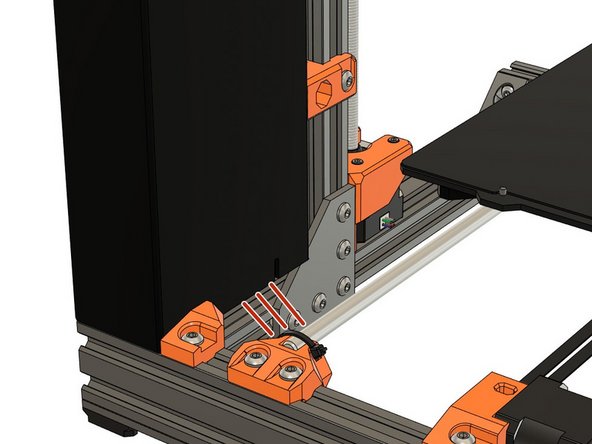 Verify that the PSU cables are not pinched and that they go out of the back of the PSU and pass under the Y axis smooth rod.