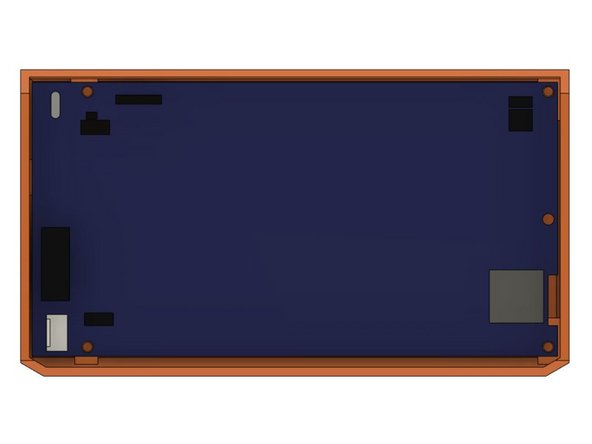 Insert the PanelDue into cover_paneldue_5in, facing down on the table.