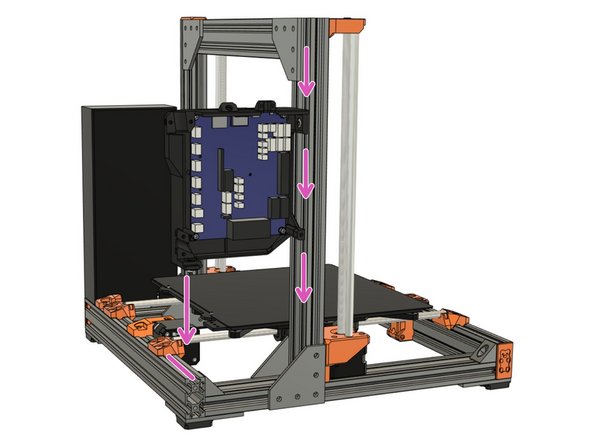 Slide the case down together with the inserted T-nut.