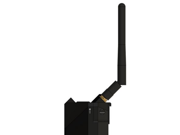 Insert the hex nut end of the antenna wire into the its pocket on the case.