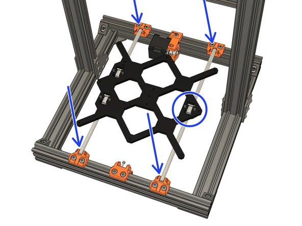 Don't rotate the smooth rods, the LM8UU bearings are not made to rotate.