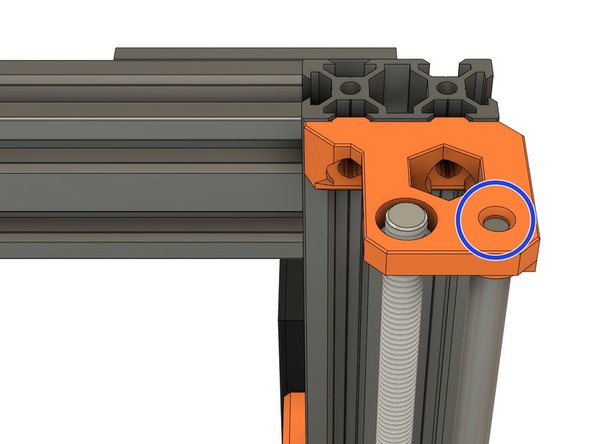 Install the Z axis tops and tighten them.