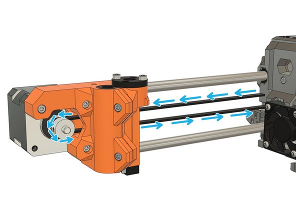If you have trouble inserting the belt, it might be due to an extrusion multiplier issue (over-extrusion) or due to the use of a non-2GT belt (GT3 for example). Check the step 6 of Preflight check and disassembly chapter for more details.