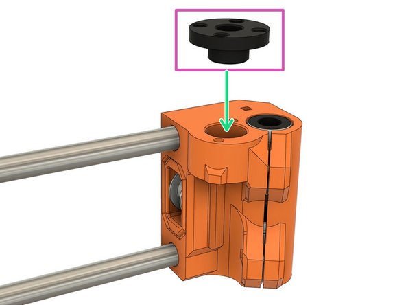 Note the orientation of the trapezoidal nut.