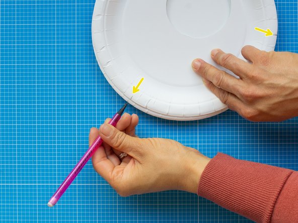 While in position, copy the three marks from the front plate. The marks will help you to align both plates together.
